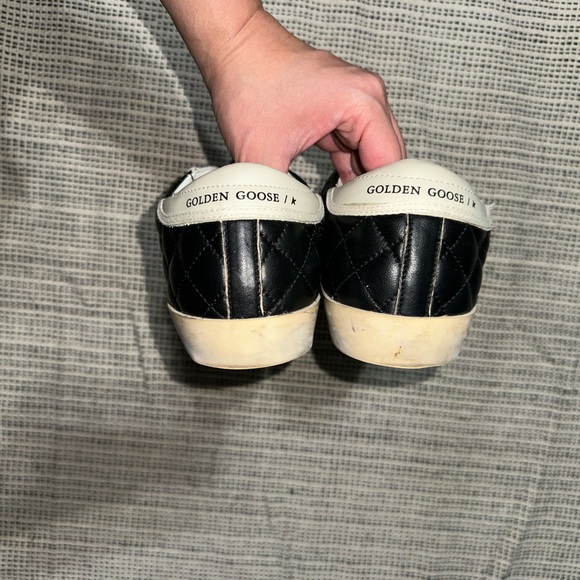 Golden Goose Super-Star Penstar in black matelassé nappa with silver star Sz 38 - Picture 13 of 14